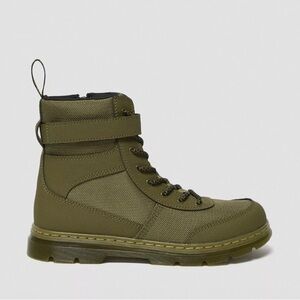 Dr Martens COMBS TECH CASUAL Olive Tactical Lace Zip Ankle Boot W 5 - M 4 Youth